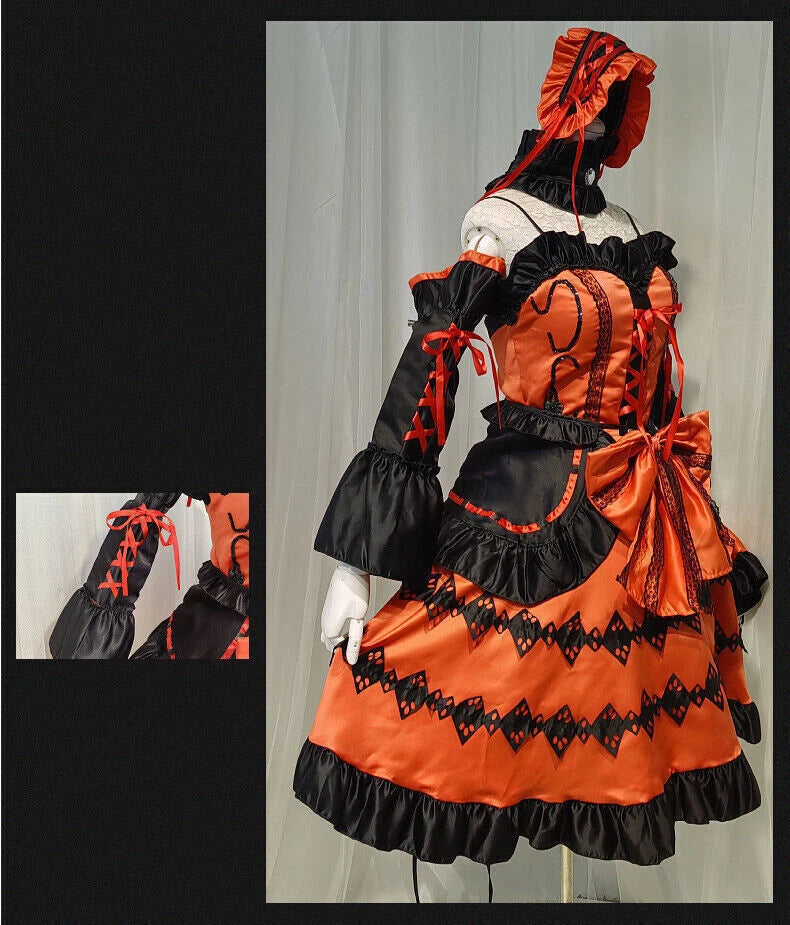 DATE A LIVE Tokisaki Kurumi Dresses Costume Cosplay Halloween Set Women Dress 07FC0E-D4 - KOEEK
