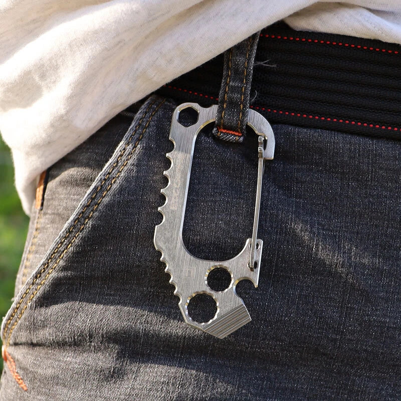 EDCgear Titanium Alloy Multi Tools Keychain Carabin Opener Crowbar Outdoor EDCGEAR - KOEEK