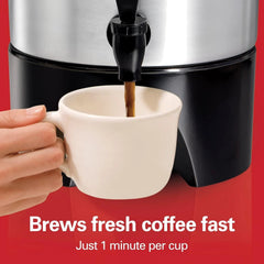 45 Cup Coffee Urn and Hot Beverage Dispenser, Silver 07FC0E-D4 - KOEEK
