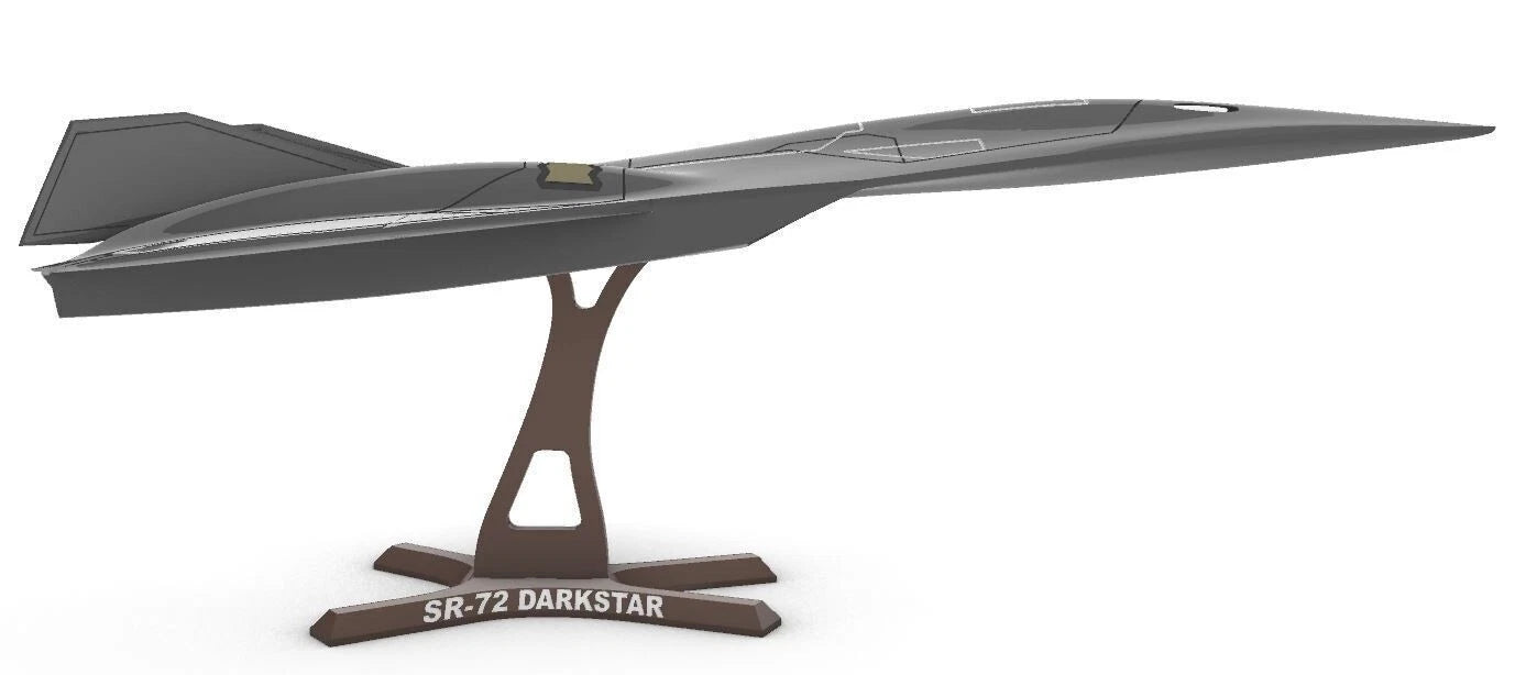 3D Printed 1/72 Scale US Dark Star SR-72 Reconnaissance Aircraft Unpainted Model 07FC0E-D4 - KOEEK