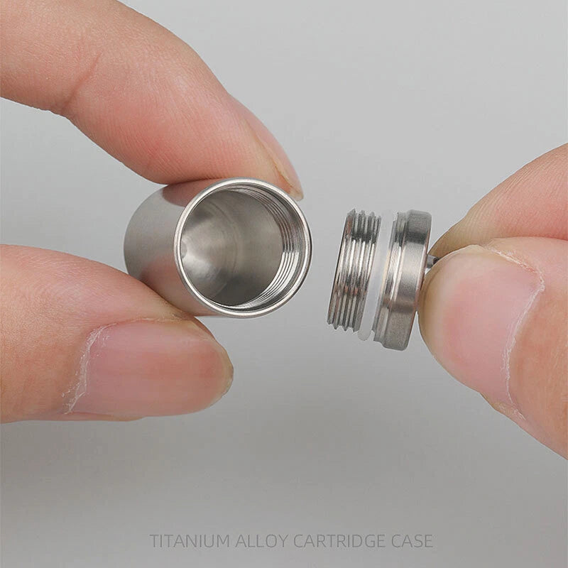 Mini Titanium Waterproof Box Sealed Storage Tank Outdoor Pill Container EDC 07FC0E-D4 - KOEEK