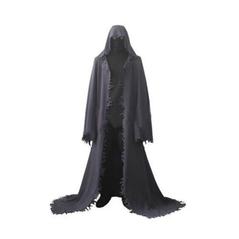 Grim Reaper Cosplay Costume Cloak Full Set Mask Custom Made Unisex Halloween 07FC0E-D4 - KOEEK