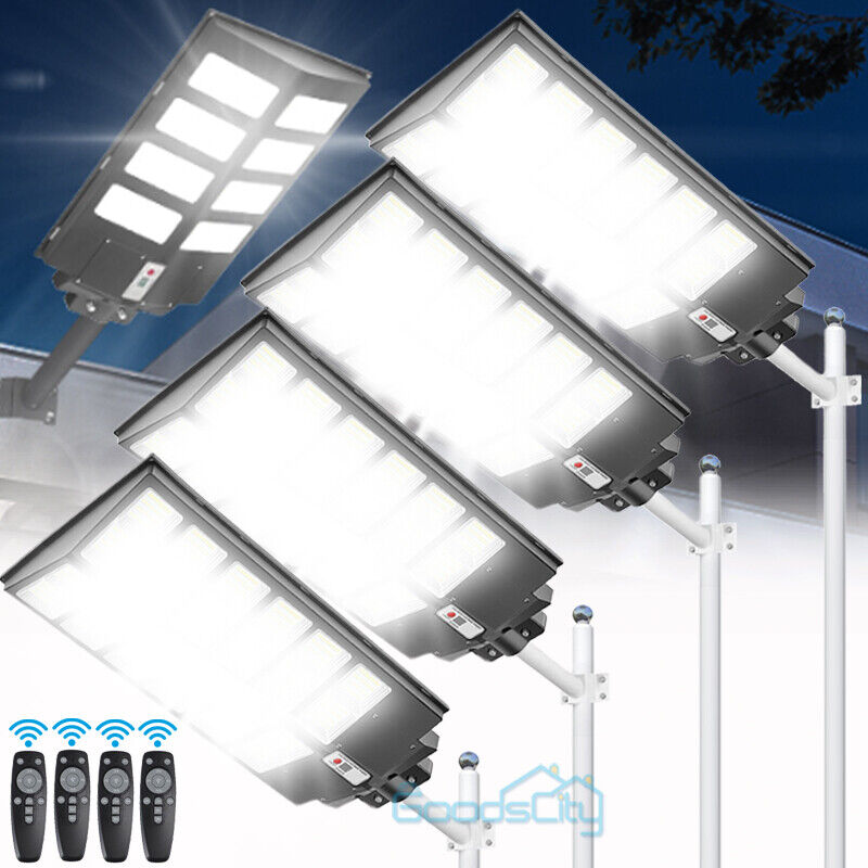 ny kommerciel LED Solar Street Flood Light Udendørs Dusk To Dawn Big Road Væglampe