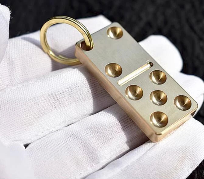 Brass/Copper Small Pendant EDC Portable Creative Chain Pendant Ornamen Adult Toy 07FC0E-D4 - KOEEK
