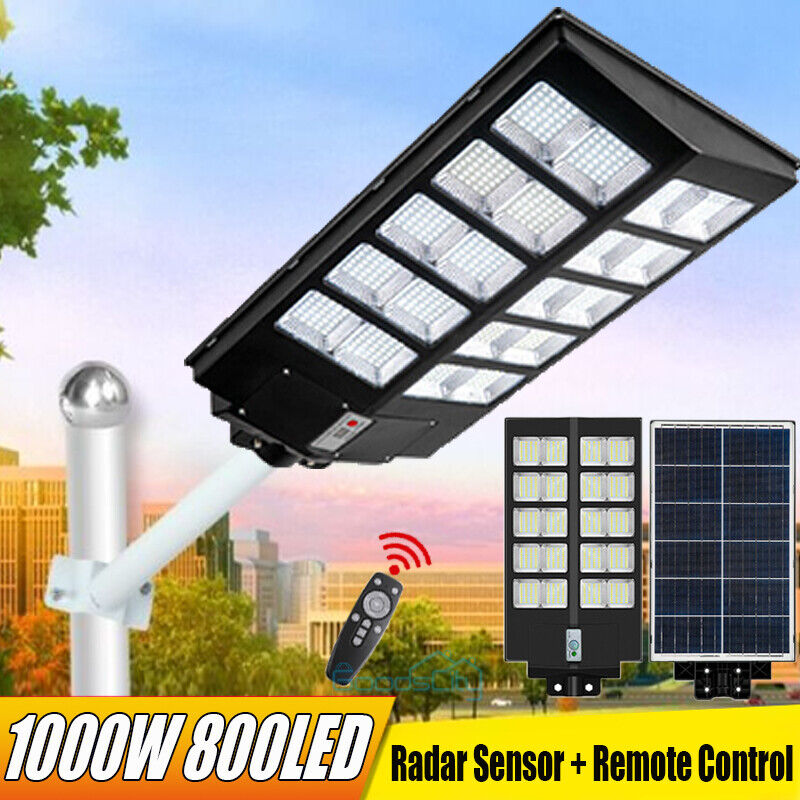 ny kommerciel LED Solar Street Flood Light Udendørs Dusk To Dawn Big Road Væglampe