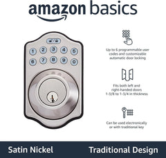 Electronic keypad door locks w/touch control keyless entry w/key entry option 07FC0E-D4 - KOEEK