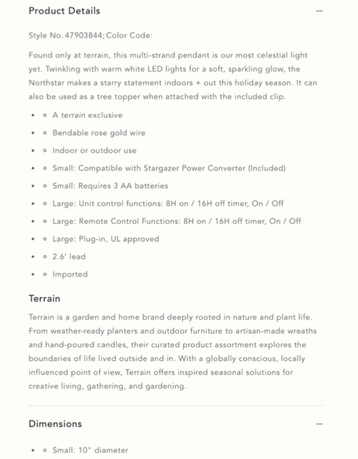 Anthropologie Stargazer Northstar Twinkling Pendant Light TREE TOPPER HOLIDAY S ANTHROPOLOGIE - KOEEK