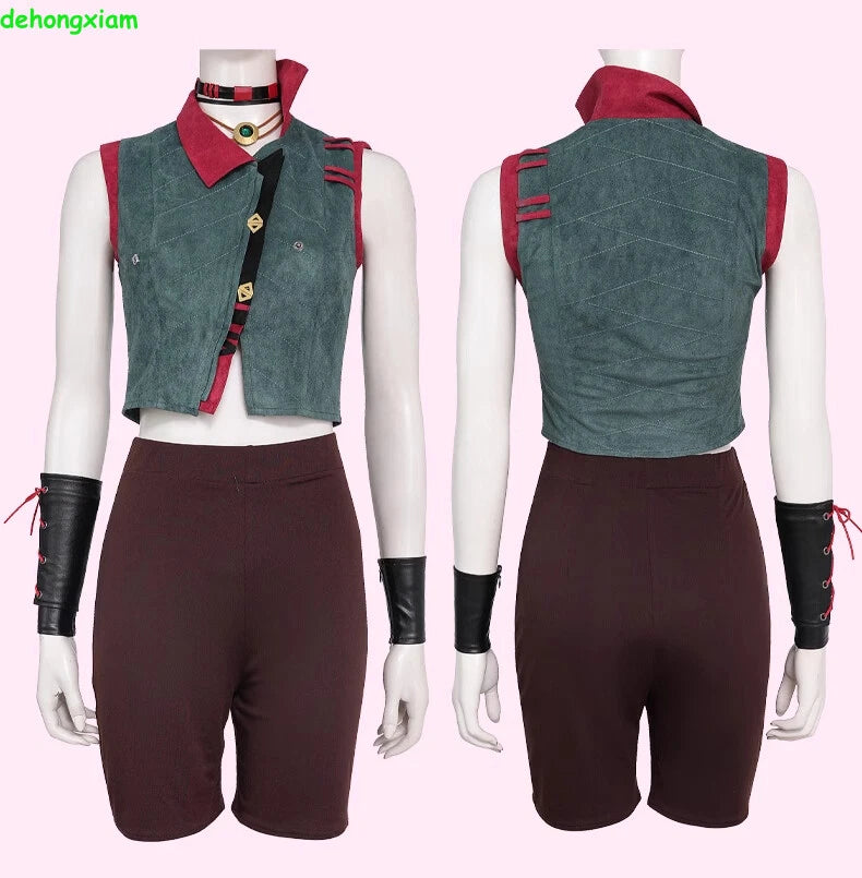League Of Legends Arcane 2 Jinx Vest Pants Overalls Cosplay Costume Women Suit 07FC0E-D4 - KOEEK