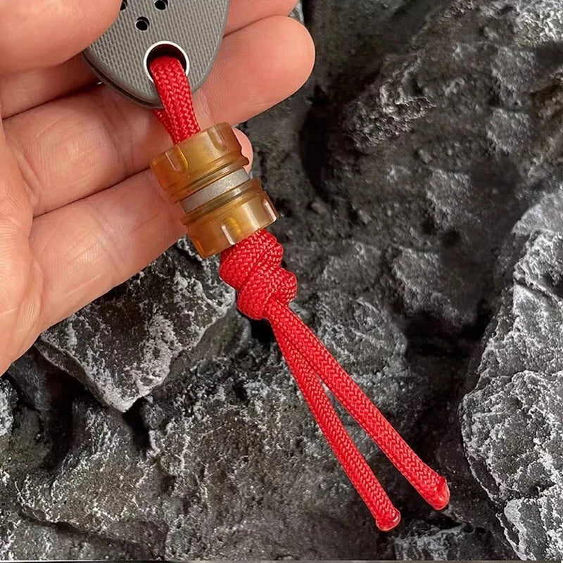 Polyetherimide + Titanium Alloy Beads Knife Handle Lanyard Umbrella Rope Bead 07FC0E-D4 - KOEEK