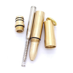 Mini Brass Pen Ballpoint Signature Office Keychain Pen With 5pcs Refills EDC 07FC0E-D4 - KOEEK