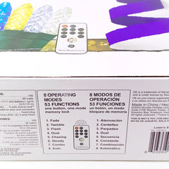 100 GE Multi Color Effects Diamond Faceted RGB LED Lights w/Remote Green Wire GE - KOEEK