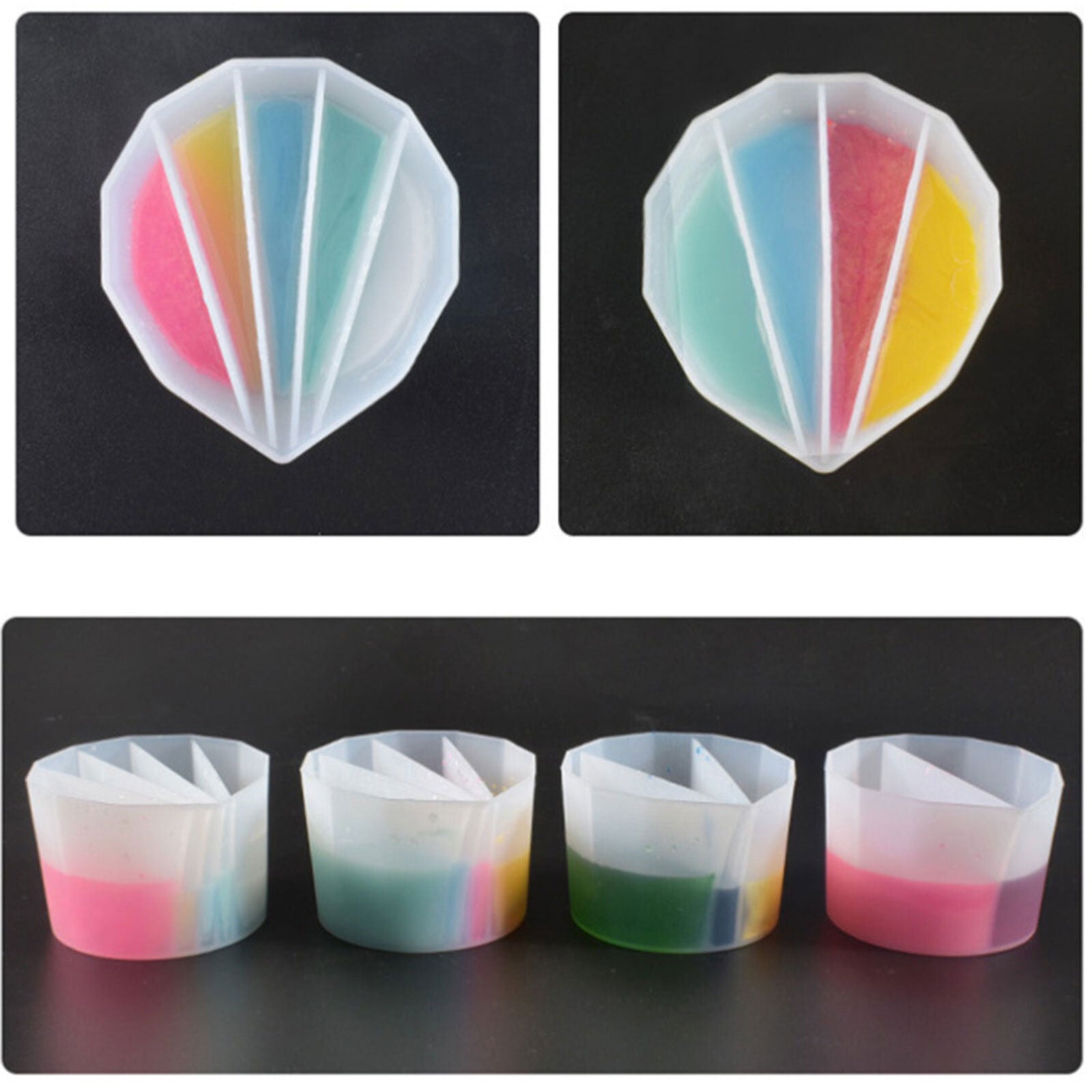 new 4 Styles Split Cups Paint Pouring Paint Aromatherapy Melting Wax Pouring Cup HGF koeek - KOEEK