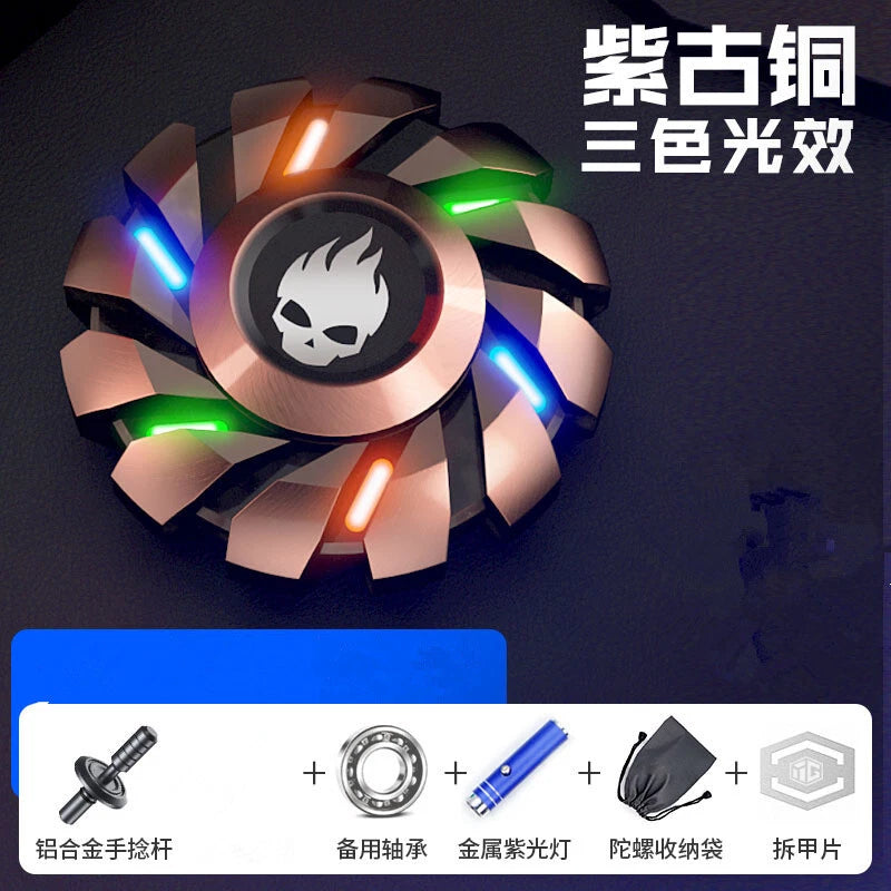 Metal Luminous Fidget Spinner Toys Adults EDC Antistress Hand Spinner Toys 07FC0E-D4 - KOEEK