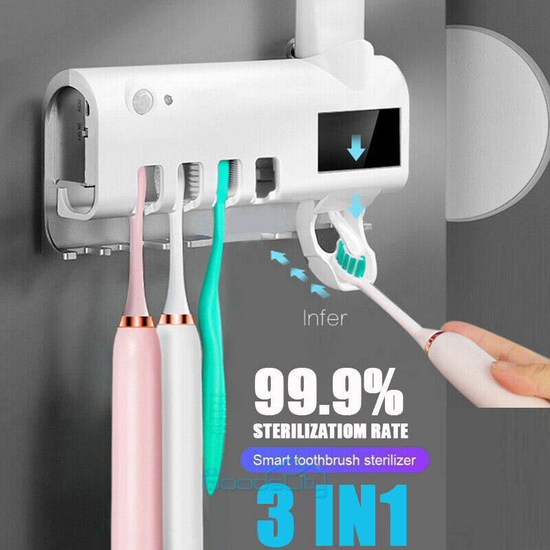 ny Porta Cepillos de Dientes Dispensador de Pasta Dental med Esterilizador Smart HQ