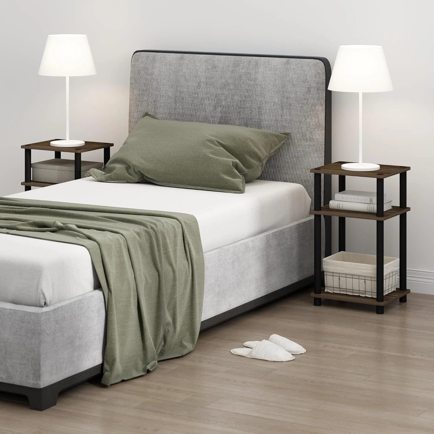 Just 3-Tier Turn-N-Tube End Table / Side Table / Night Stand / Bedside Table 07FC0E-D4 - KOEEK