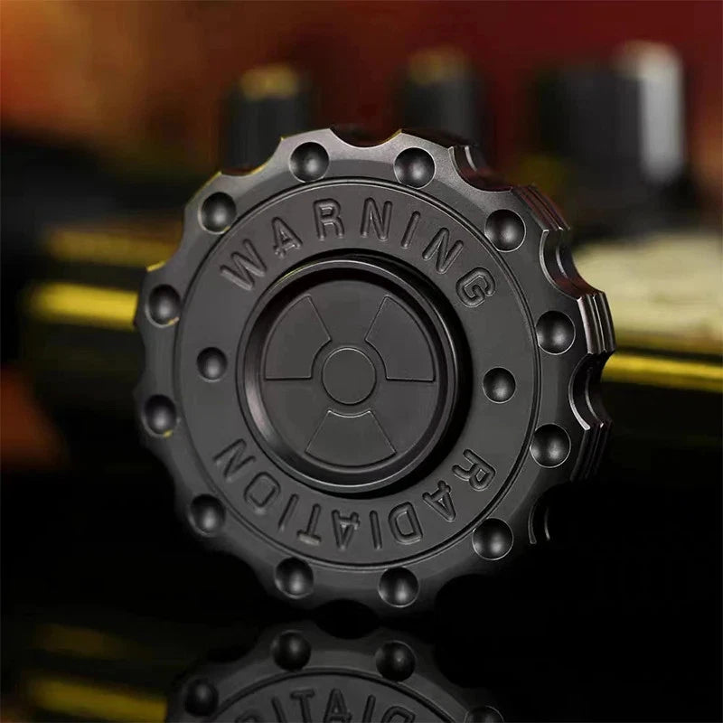 Radiation Warning Fidget Slider Spinner EDC Toy ADHD Stress Relief Anxiety Tool 07FC0E-D4 - KOEEK