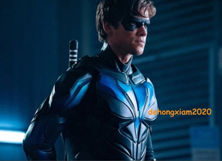 Nightwing Dick Grayson Cosplay Costume Suit  Outfit Bodysuit Full Set Halloween 07FC0E-D4 - KOEEK