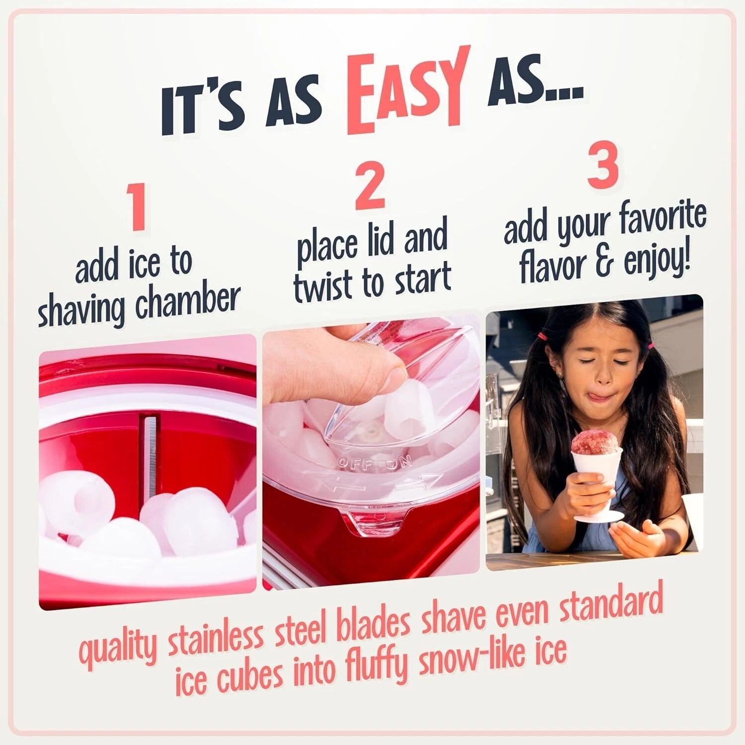 Shaved Ice Machine -Vintage style tabletop shaved ice machine for iced desserts 07FC0E-D4 - KOEEK