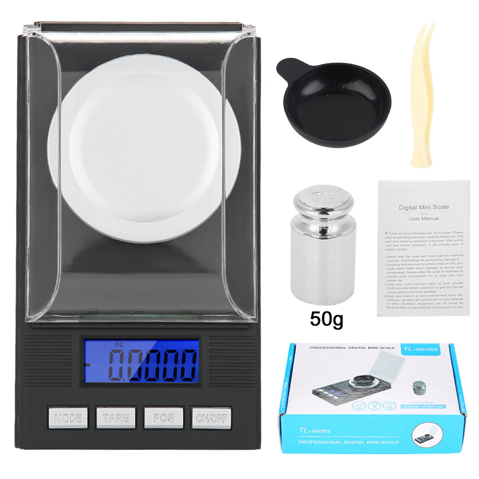 new Mini High Accuracy 0.001g Pocket Jewelry Scale With LED Digital Display A koeek - KOEEK