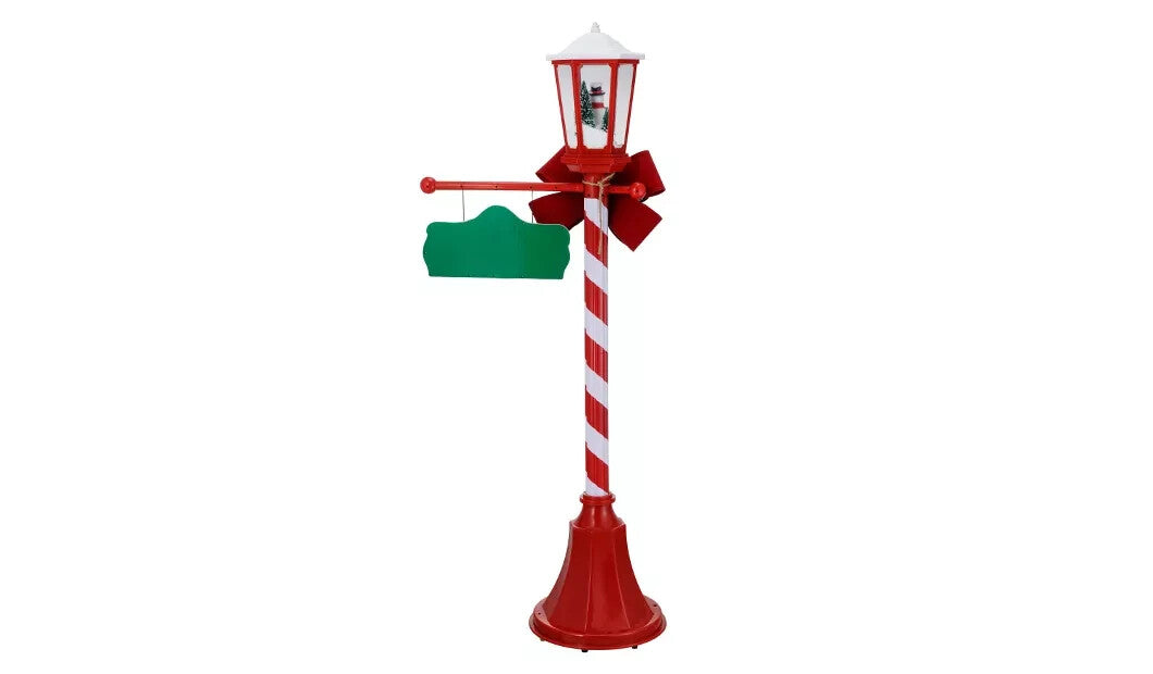 Winter Wonder Lane Snowfall 56" Lamppost Lighted Musical Holiday Christmas 07FC0E-D4 - KOEEK