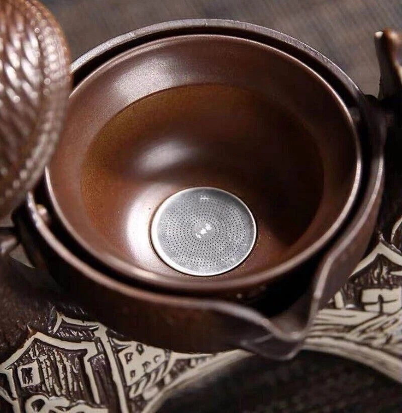 Lazy Man Tea Set Ceramic Teapot Semi Automatic Tea Making Kung Fu Tea Ceremony 07FC0E-D4 - KOEEK