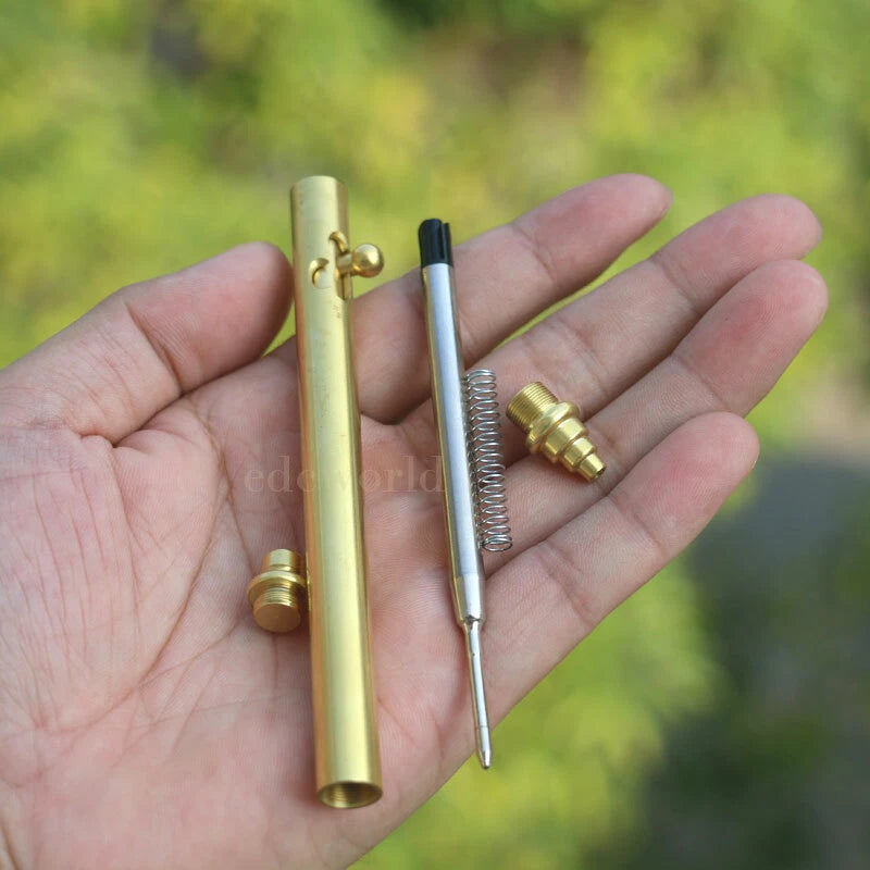Outdoor EDC Solid Brass Practical Ball Pen Signature Pen Metal G2 Refills EDC - KOEEK