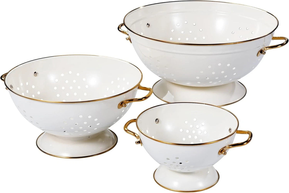Metal strainer set of three, with handles, 1 liter, 3.5 liters, and 5 liters 07FC0E-D4 - KOEEK