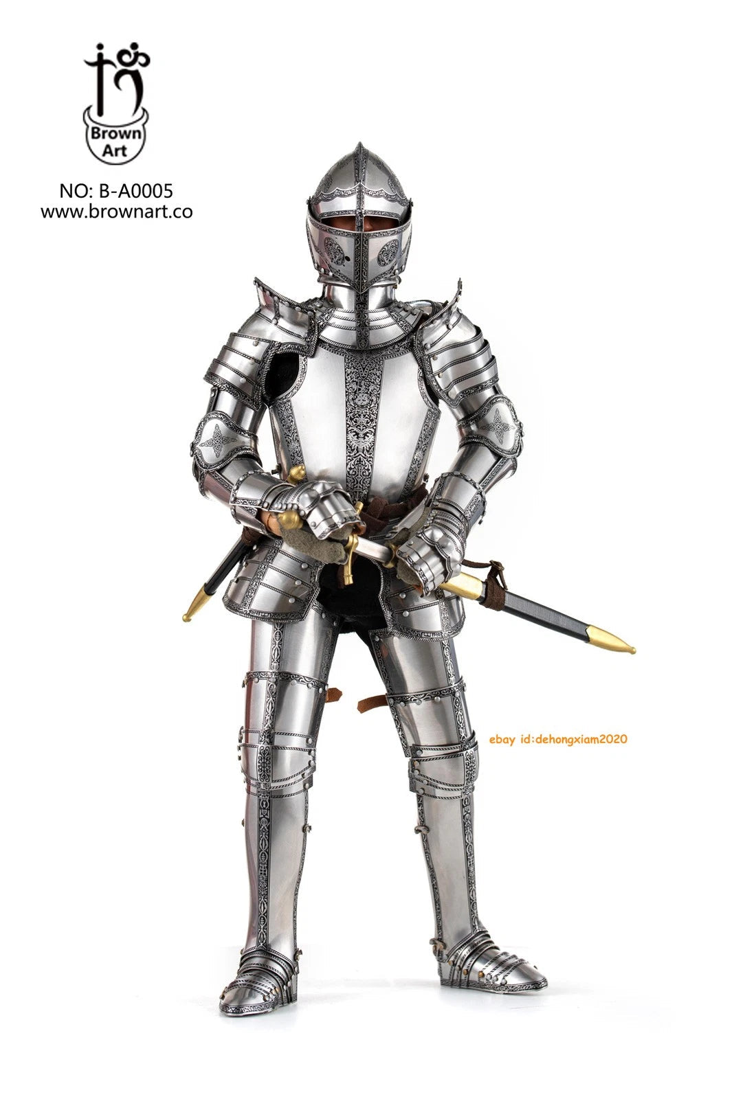 Brown Art Horse Armor Made for Duke of Saxony Collectible Prop  In Stock BROWN_ART - KOEEK