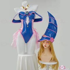 Duel Monsters Black Magician Girl Bodysuit PU Zentai Cosplay Clothing 07FC0E-D4 - KOEEK
