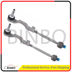 2 Front Inner+Outer Tie Rods Set For 19-21 BMW X5 X6 X7 G05/06/07 32106884809/10 07FC0E-D4 - KOEEK