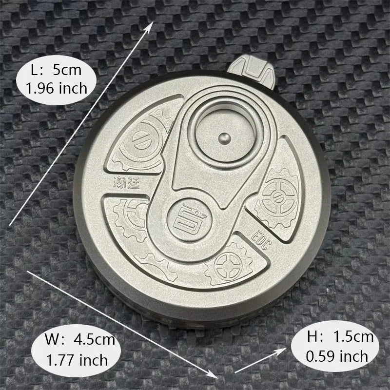 Press Dice Fidget Toy Exquisite Stainless Steel EDC Fidget Coin Fun Ratchet Coin 07FC0E-D4 - KOEEK