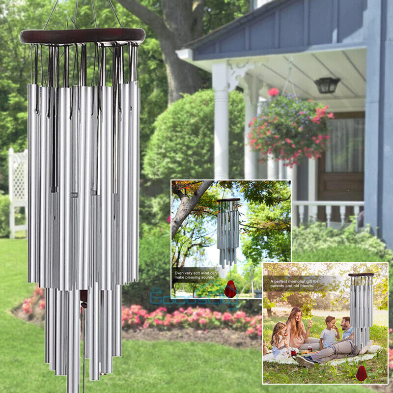 ny 35'' Stor Deep Resonance Serenity Metal Bell Wind Chimes Udendørs Home Decor US