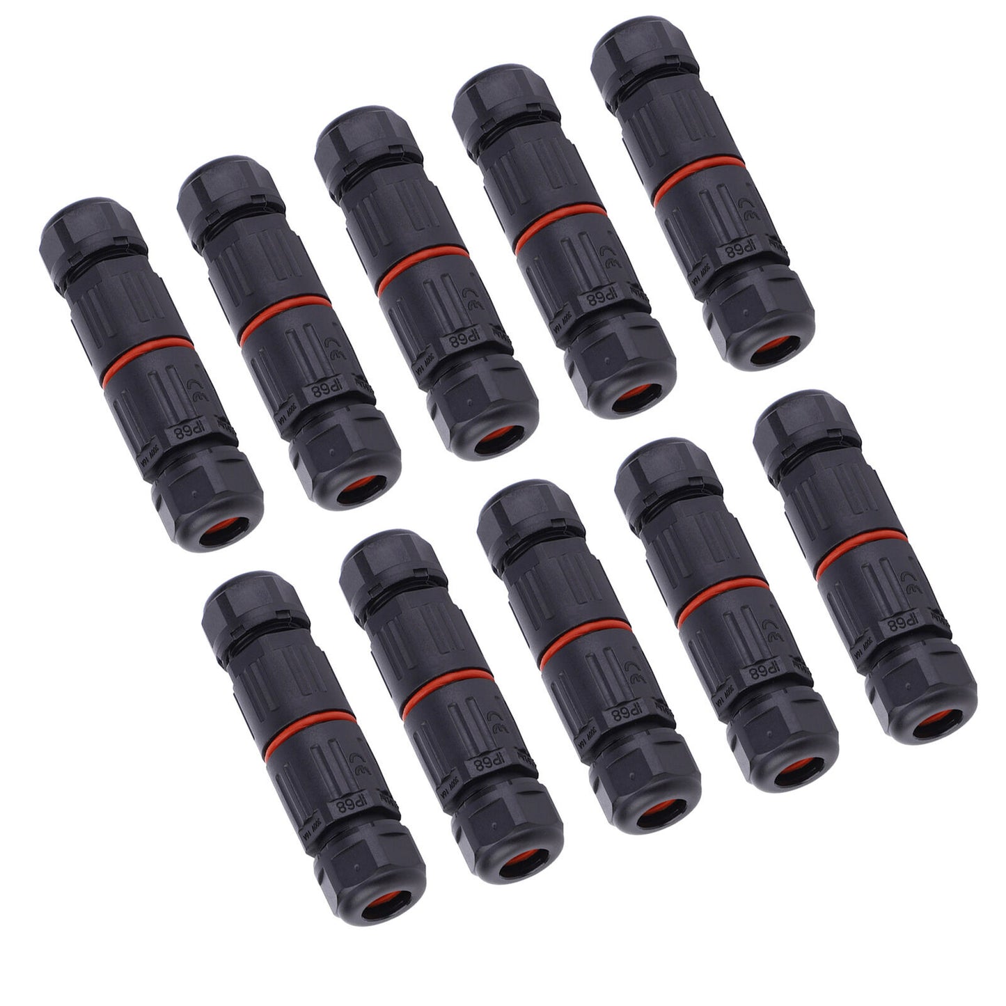 new 10PCS IP68 Waterproof Electrical Wire Cable 3Pin Connector Outdoor Plug Socket koeek - KOEEK