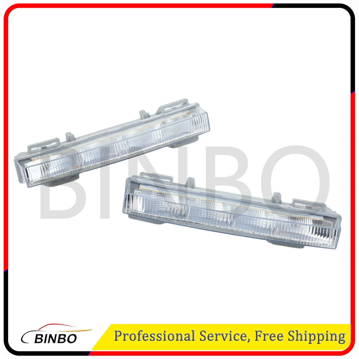 6Pcs Front Fog Light Grille Chrome Trim Cover For 13-15 Mercedes X204 GLK350 07FC0E-D4 - KOEEK