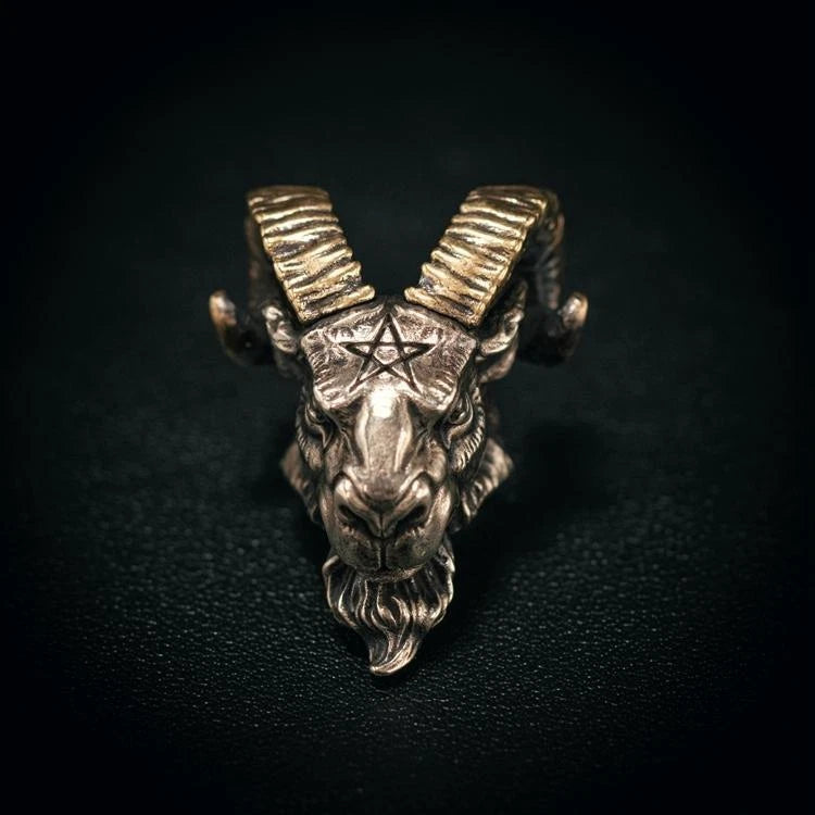 Goat Head Sculpture Bead EDC Pull Keychain Knife Pendant Lanyard Paracord Toys 07FC0E-D4 - KOEEK
