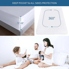 Queen Size Mattress Protector Waterproof,Mattress Cover Protector, Smooth Top 07FC0E-D4 - KOEEK