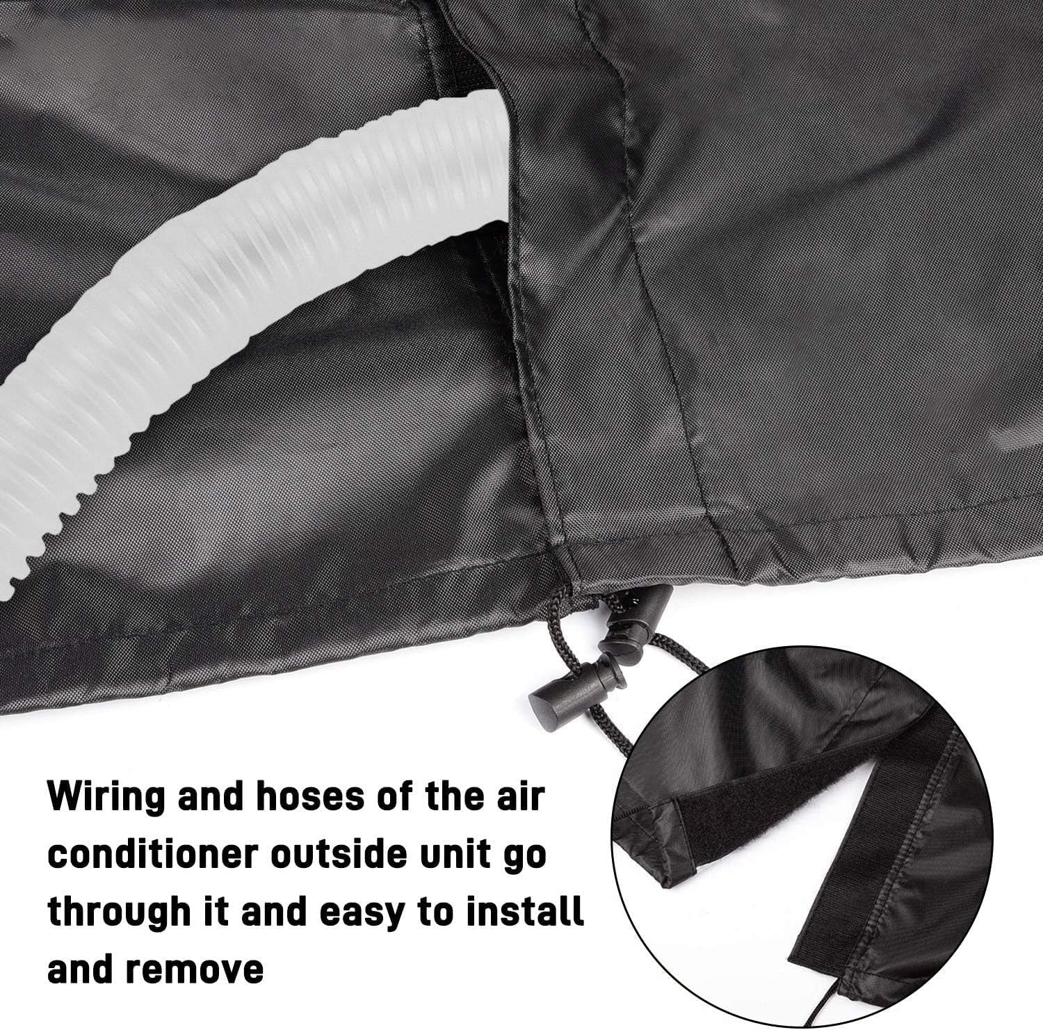 new Aozzy Central Air Conditioner Covers for Outside Units 36x36x39 inchs, Black