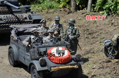GO-TRUCK 1/6 WWII German German 82 regular Jeep Metal Model Grey Color Instock GO-TRUCK - KOEEK
