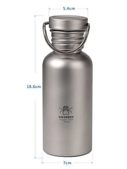 EDCPure Titanium Water Coffee Tea Bottles Flasks Portable Outdoor Camping Travel 07FC0E-D4 - KOEEK
