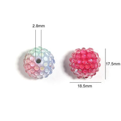 20Pc Aurora Mermaid Bead Through Hole Round Bead Diy Jewelry Accessories 07FC0E-D4 - KOEEK