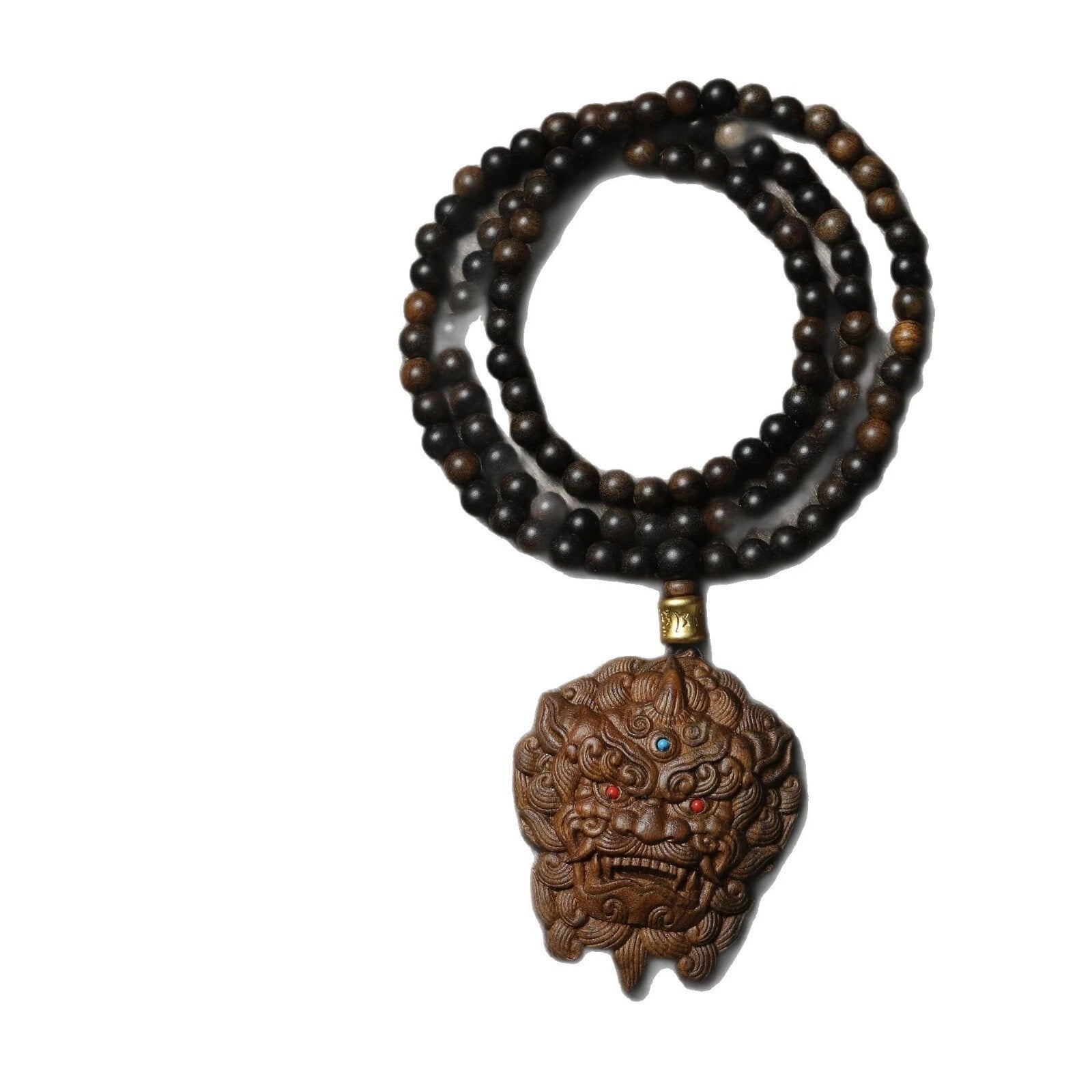 Amulet Double Sided Ornament Yellow Kyara Agarwood Pendant Carved Taotie 07FC0E-D4 - KOEEK