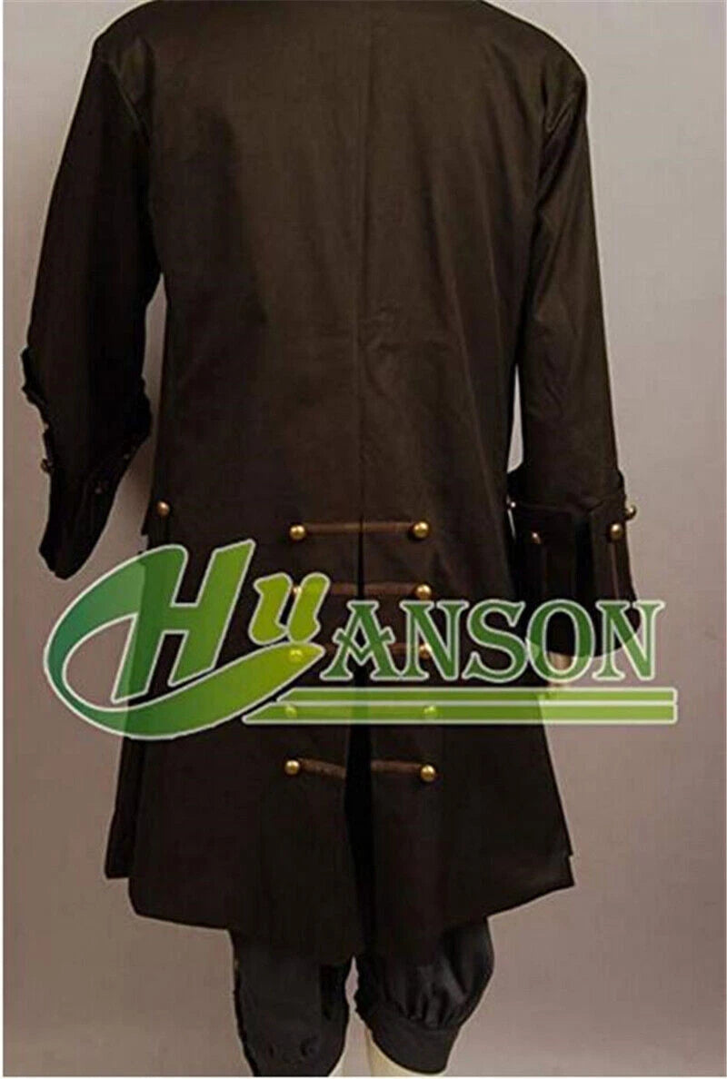 Cosplay Pirates of the Caribbean Jack Sparrow Full Suit Costume Outfit Coat Hot 07FC0E-D4 - KOEEK