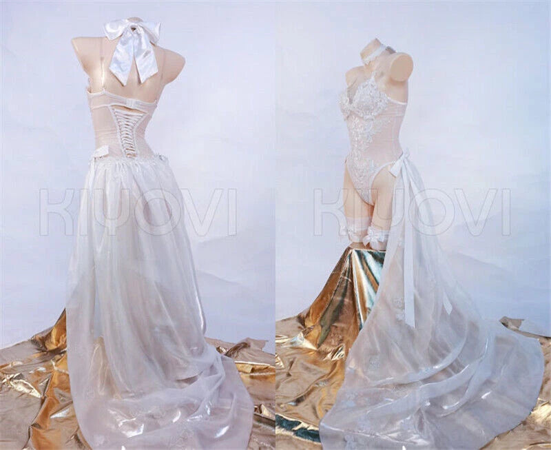 Fate Grand Order Mash Kyrielight Cosplay Women Costume Sexy Embroidered Dress 07FC0E-D4 - KOEEK