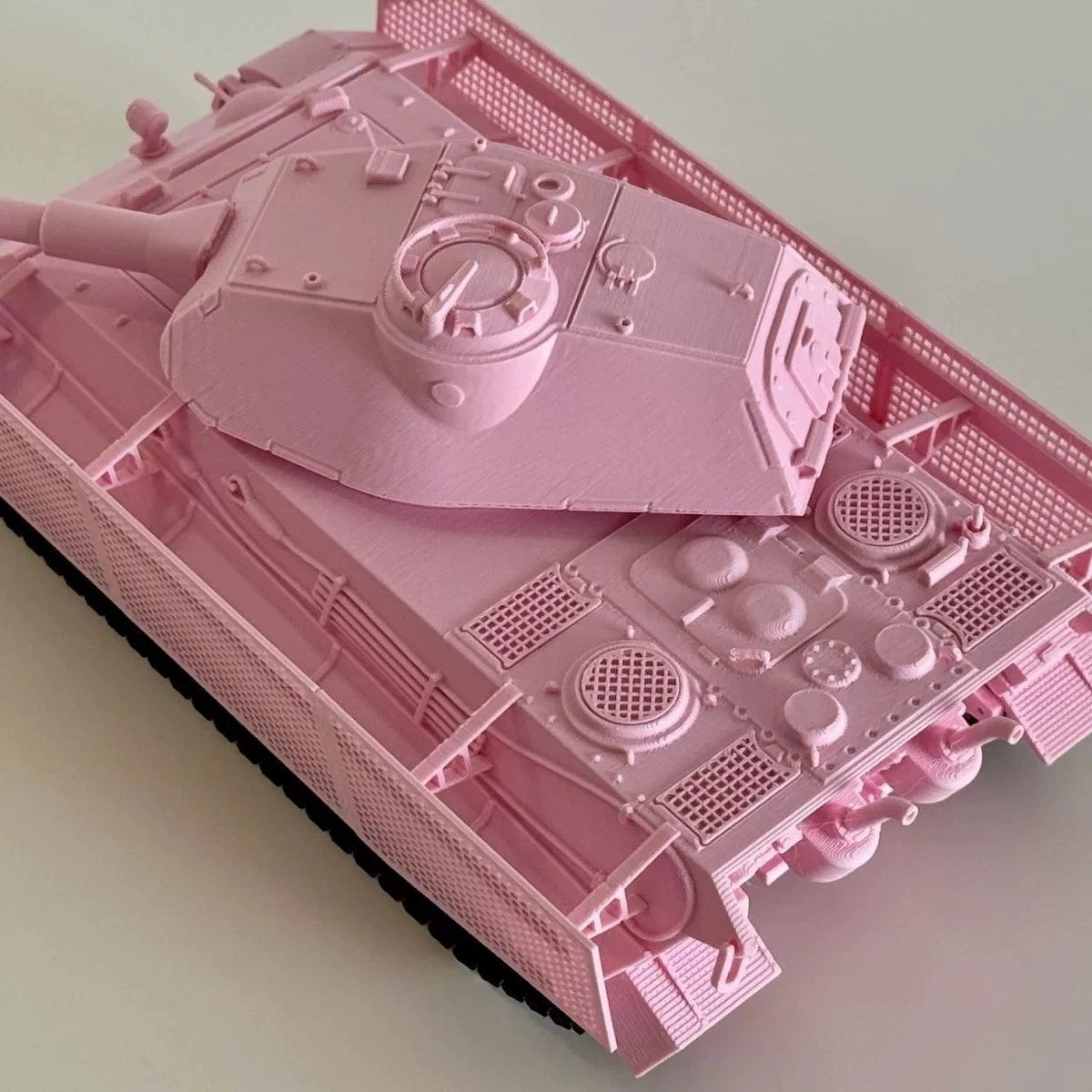 1/35 Tiger II Porsche Turret 3D Printed Pink Model KitStatic Display Collectible 07FC0E-D4 - KOEEK