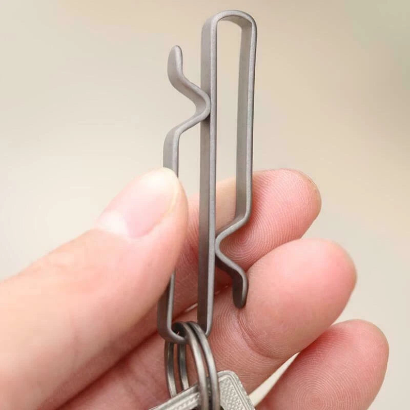 EDC Titanium Alloy Keychains Buckle Key Ring Quick Hanging Double-layer Buckle 07FC0E-D4 - KOEEK