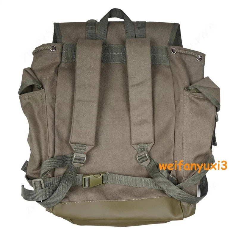 German Army Mountain Rucksack Canvas Green Bag Backpack Pouch Outdoor Packsack 07FC0E-D4 - KOEEK
