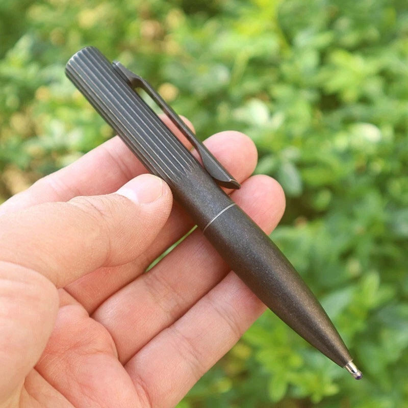 Titanium Alloy Ballpoint Pen Business Office Signature Pen EDC Pocket Multi Tool 07FC0E-D4 - KOEEK
