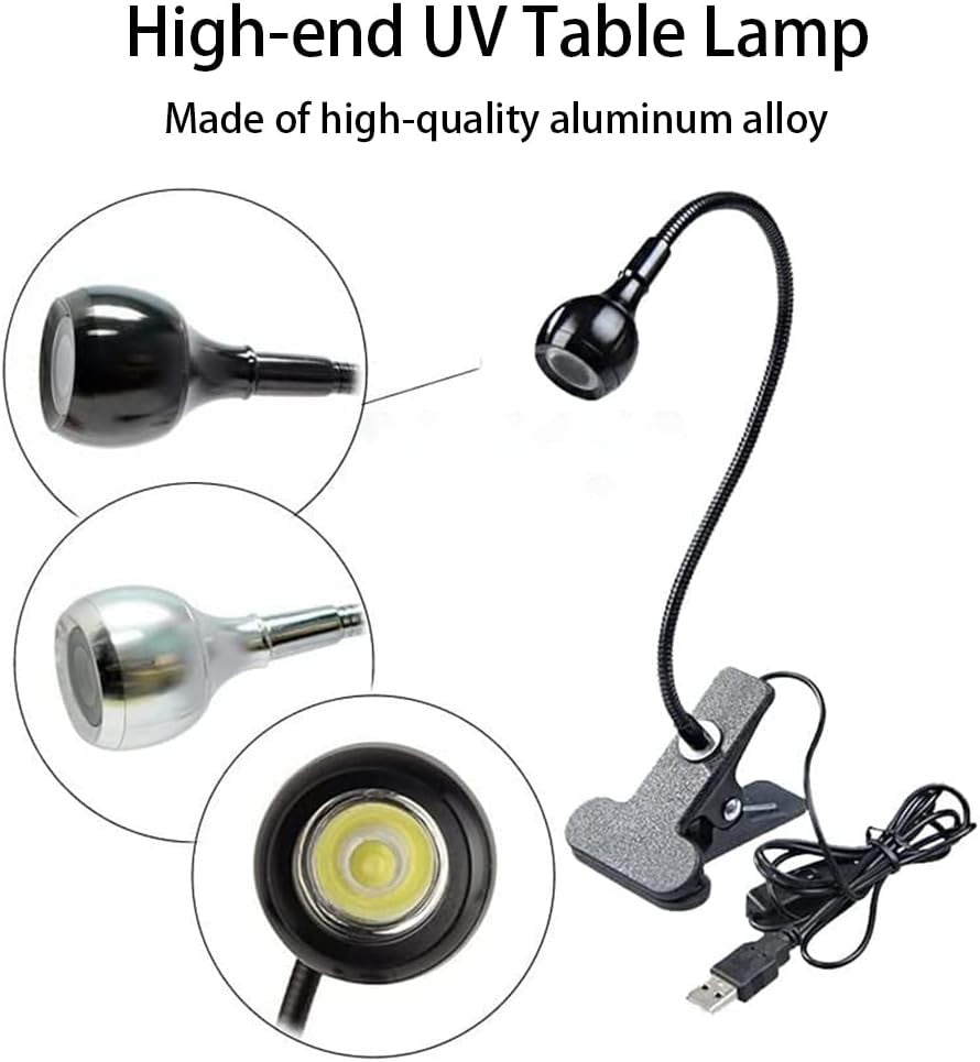 new Mini UV Lamp for Gel Nails, LED Curing with Flexible Black, Black 07FC0E-D4 - KOEEK