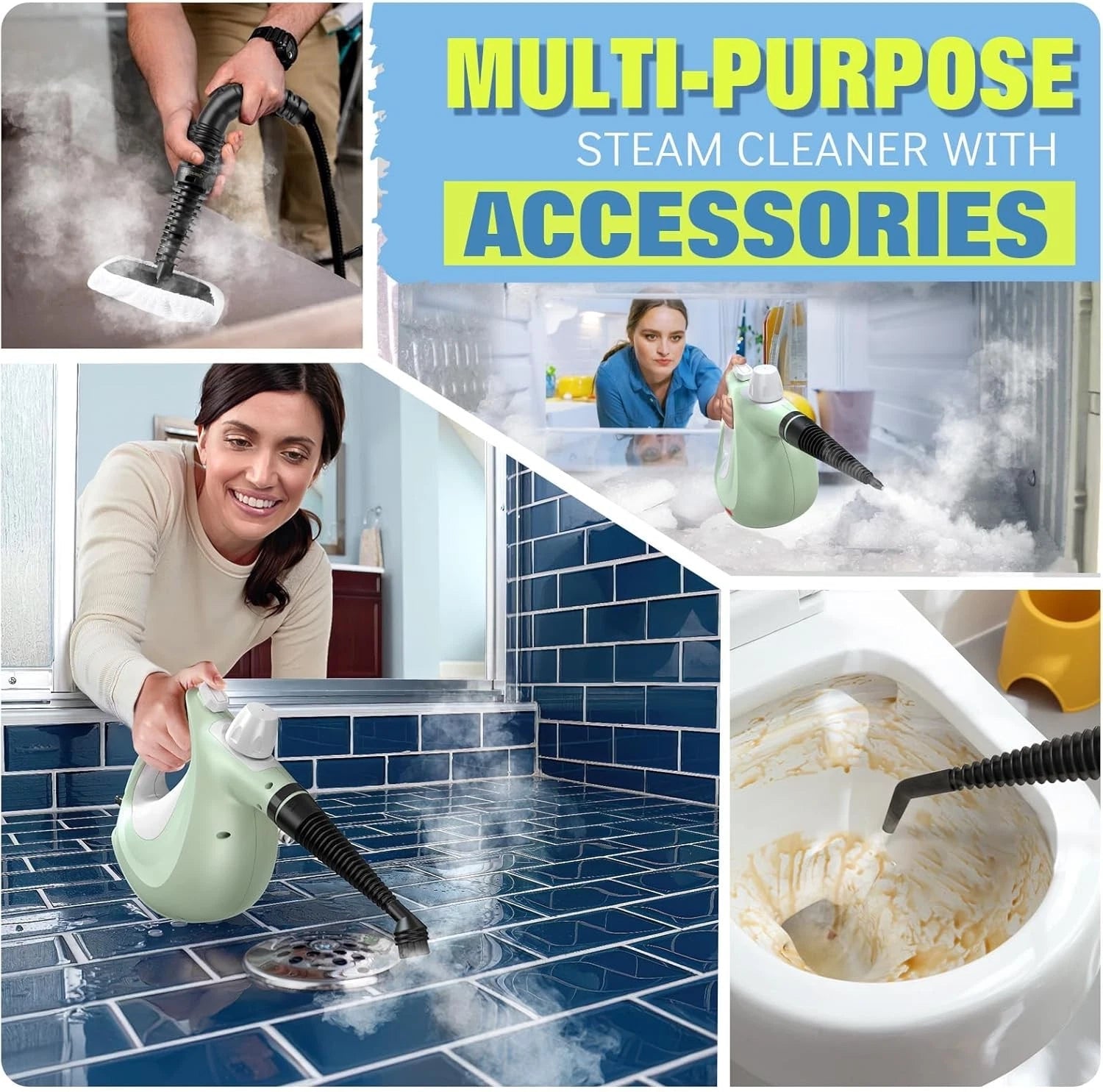 Steam cleaner, household high-pressure handheld steam cleaner 07FC0E-D4 - KOEEK