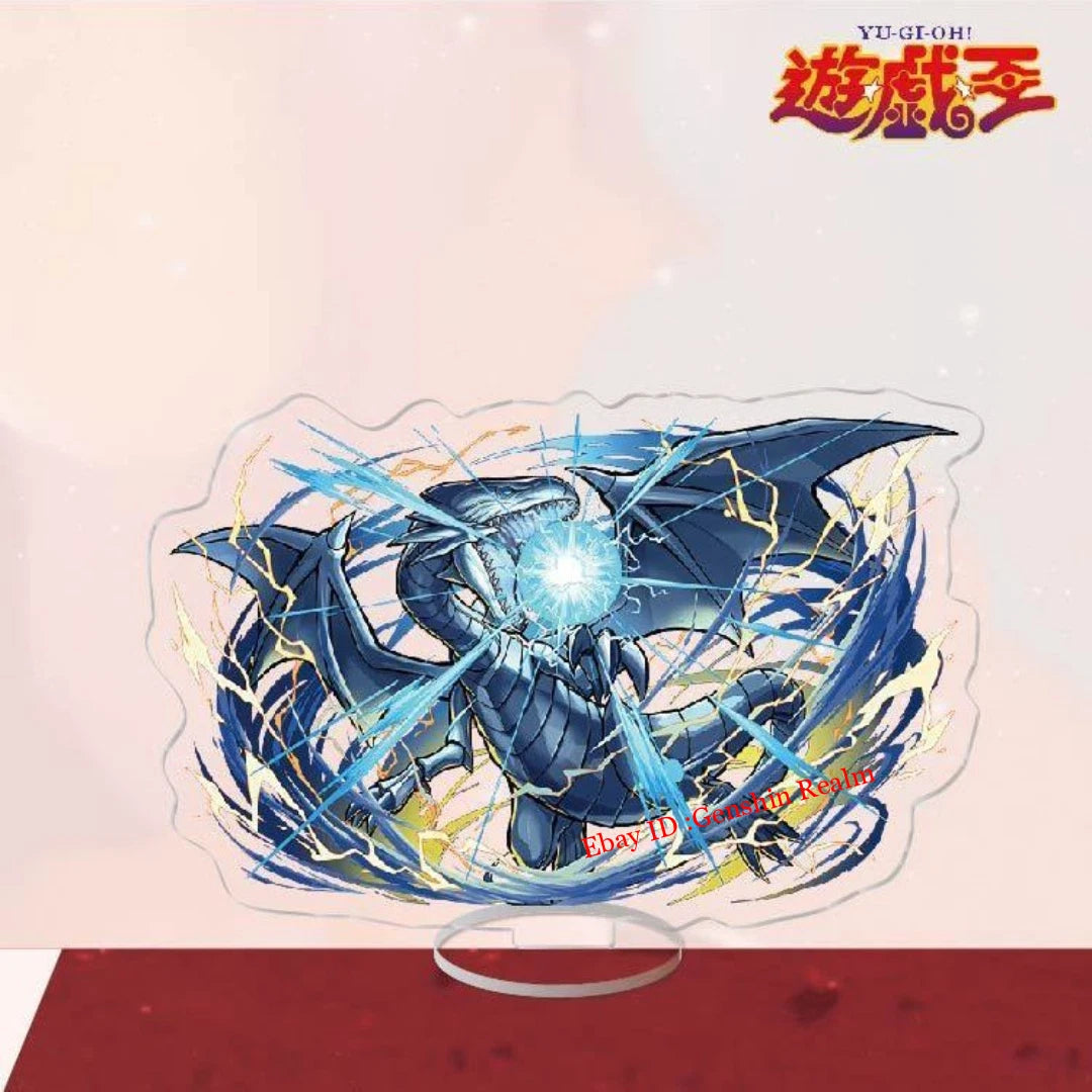 Anime Yu-Gi-Oh! Blue-Eyes White Dragon Desktop Stand Figure Collection Decor 07FC0E-D4 - KOEEK